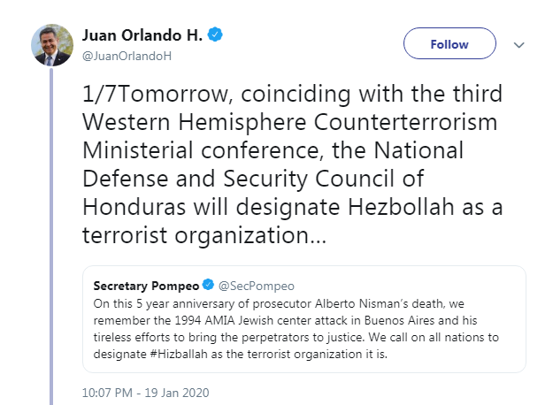 President Hernandez's tweet (Photo: Screenshot ) President Hernandez's tweet