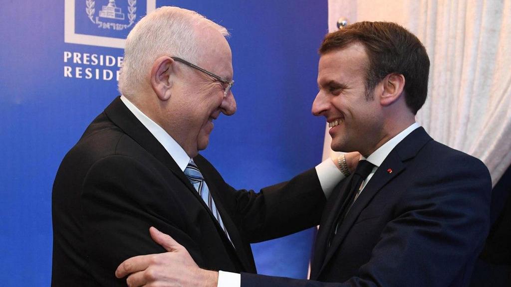 ארוחת ערב ב בית הנשיא נשיא המדינה ראובן ריבלין ו עמנואל מקרון נשיא צרפת