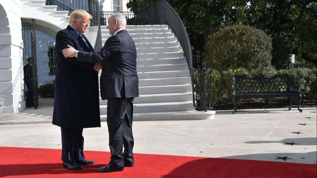 Prime Minister Benjamin Netanyahu arriving at the White House on Monday (Photo: GPO) הבית הלבן פגישה בנימין נתניהו ו דונלנד טראמפ נשיא ארצות הברית