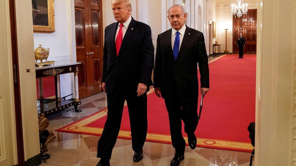 Trump and Netanyahu at the White House (Photo: Reuters) הבית הלבן