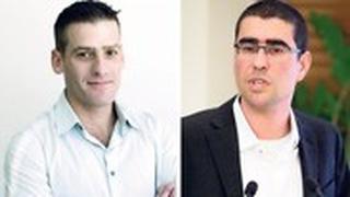 מימין: הממונה על השכר באוצר קובי בר נתן ויו"ר ועד עובדי תע"א יאיר כץ