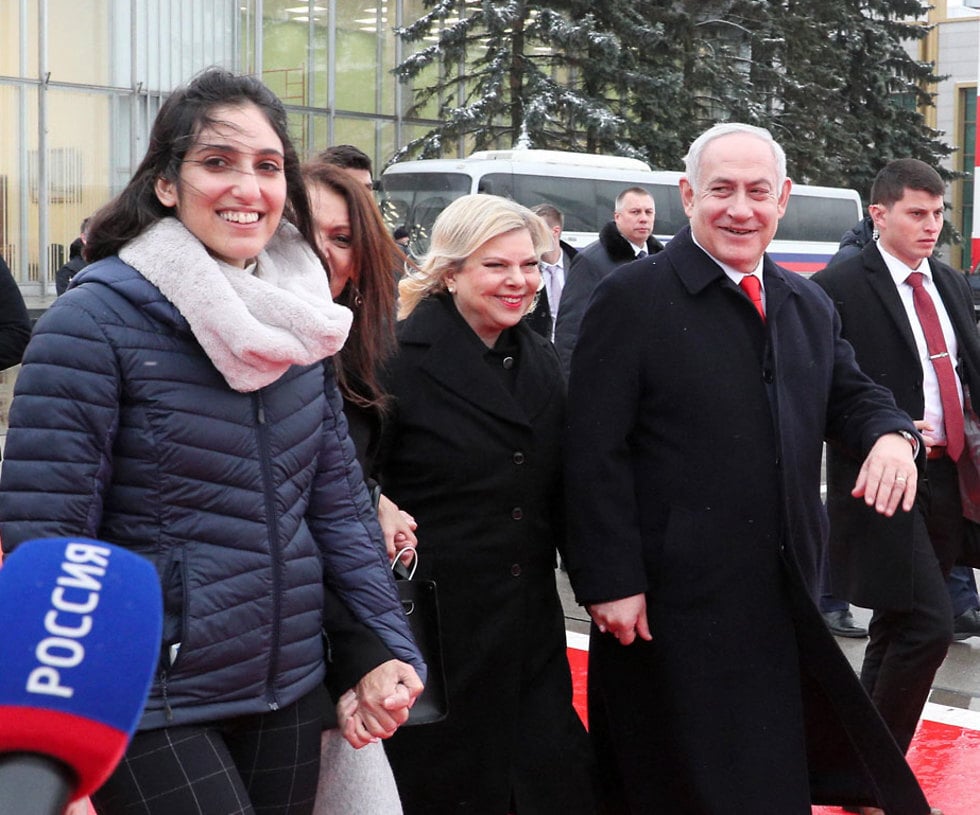 Then-prime minister Benjamin Netanyahu and his wife Sara with Namaa Issachar after her release from a Russian prison last year (Photo: MCT) Then-prime minister Benjamin Netanyahu and his wife Sara with Namaa Issachar after her release from a Russian prison last year