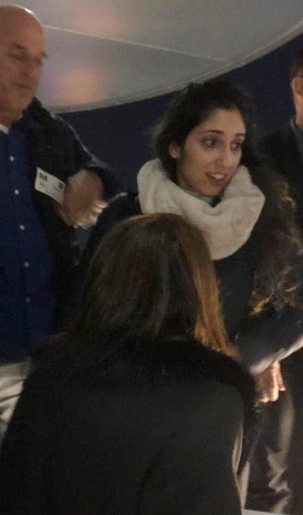Issachar departs from Prime minister Benjamin Netanyahu's plane at Ben-Gurion Airport נעמה יששכר