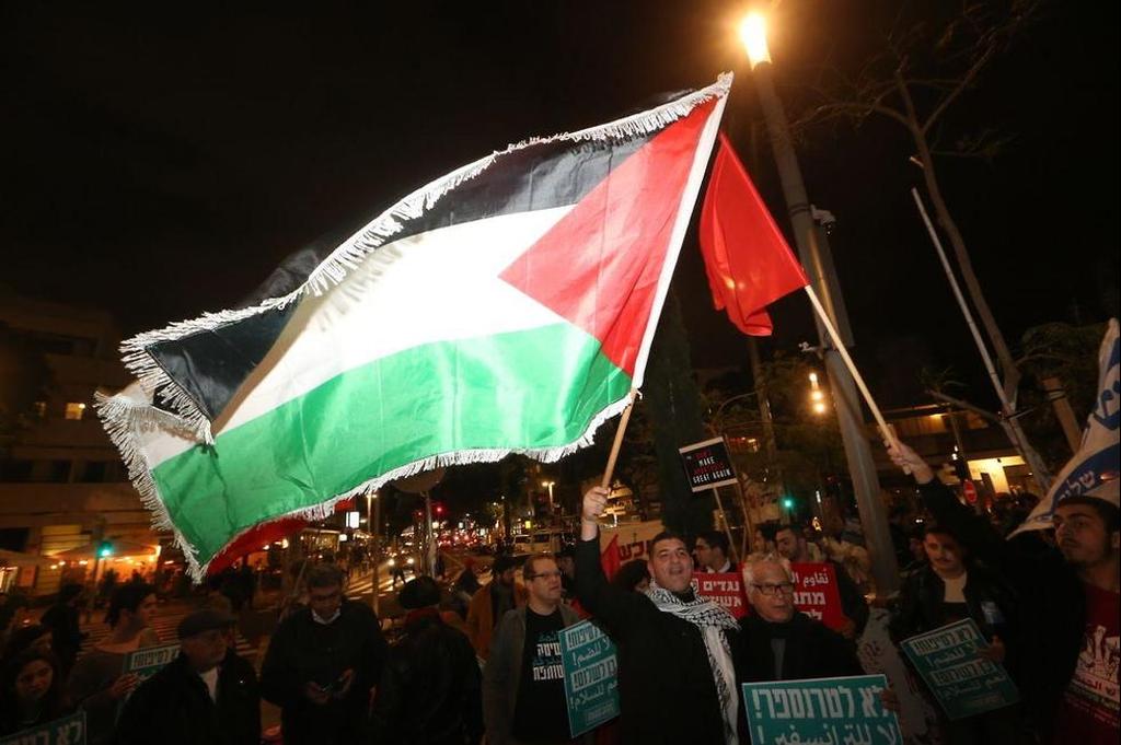 Israelis protest in Tel Aviv against Donald Trump's peace plan (Photo: Moti Kimchi) Israelis protest in Tel Aviv against Donald Trump's peace plan