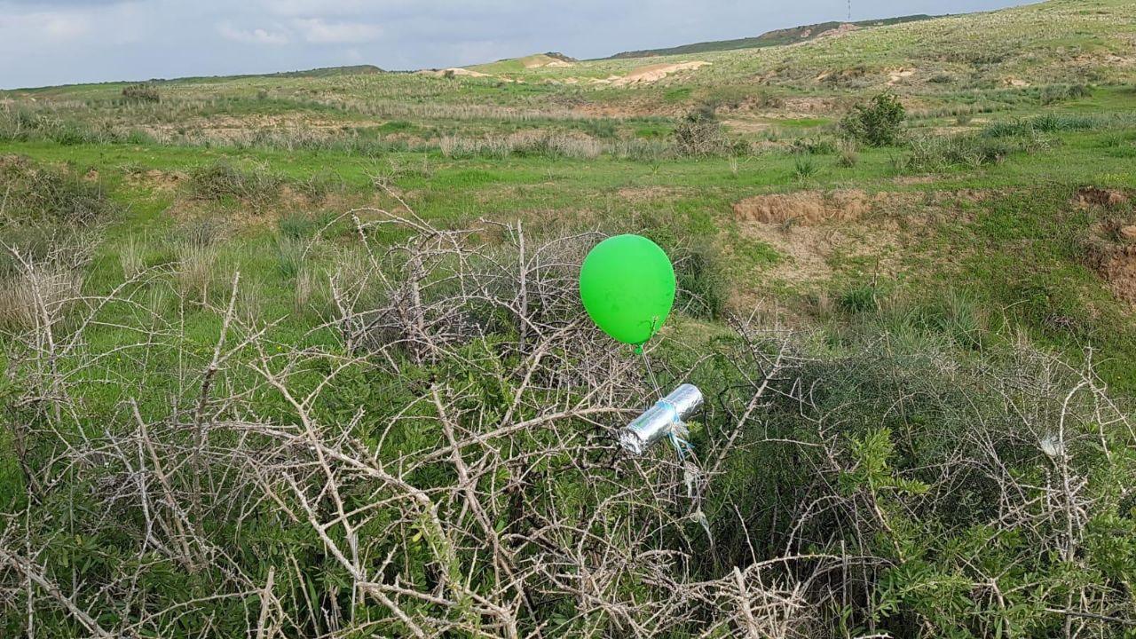 An explosive balloon found near Gaza border communities 