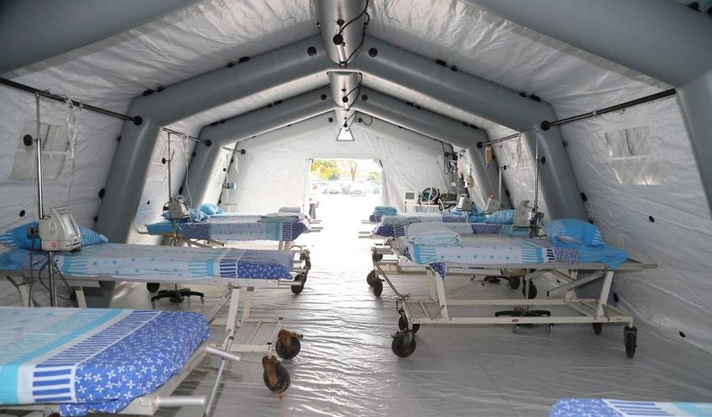 Quarantine facility set up at Sheba hospital (Photo: Yariv Katz) Quarantine facility set up at Sheba hospital
