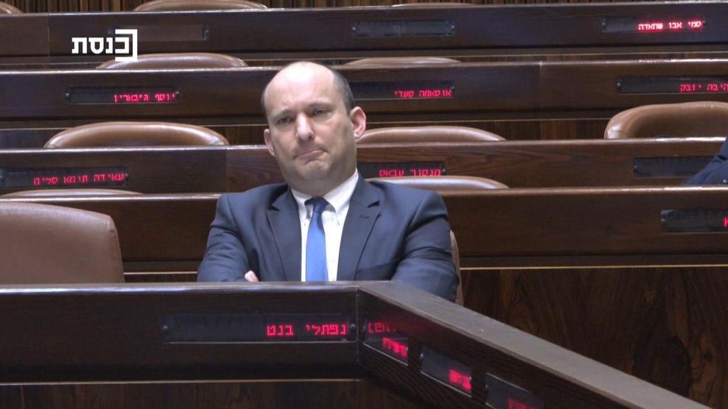Defense Minister Naftali Bennett (Photo: The Knesset Channel) נפתלי בנט מליאה כנסת