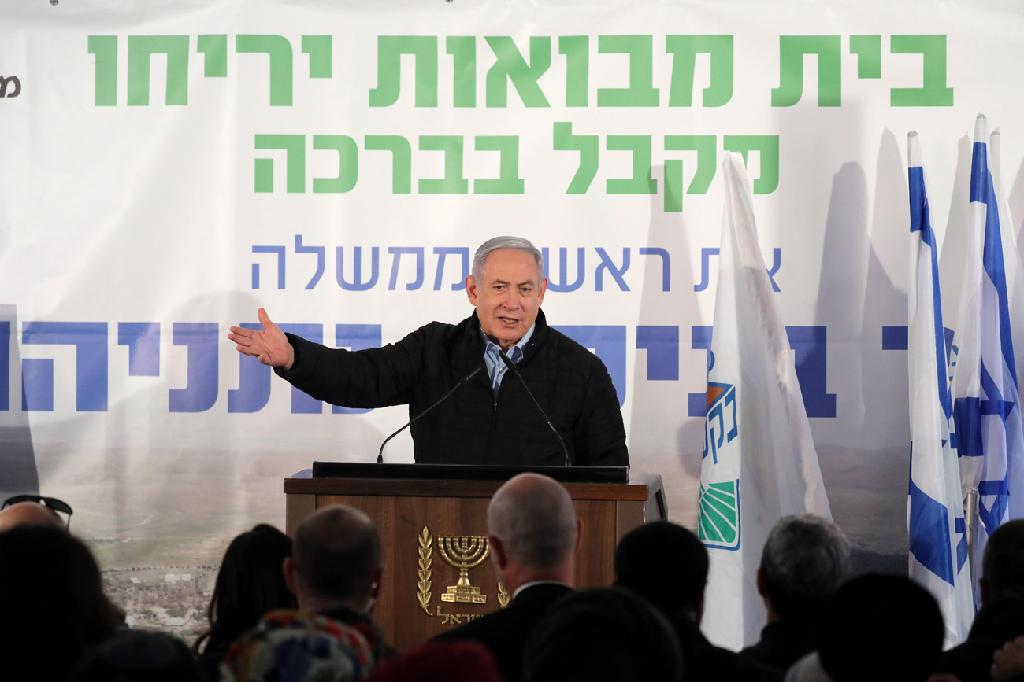 בנימין נתניהו בטקס נטיעת עץ לרגל חג ט"ו בשבט בבקעת הירדן
