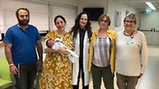 מימין לשמאל- ד״ר רות פסל, טובה גוילי, פרופ׳ טל בירון, שירלי ואוהד ליפניק