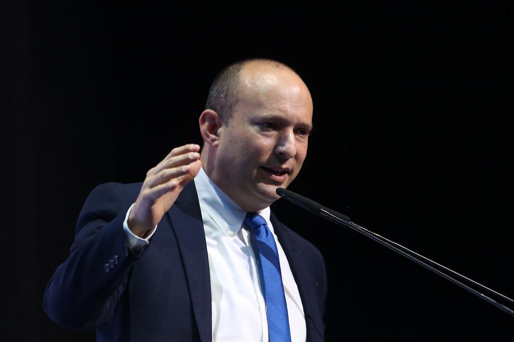Defense Minister Naftali Bennett (Photo: Alex Kolomoisky) נפתלי בנט נואם