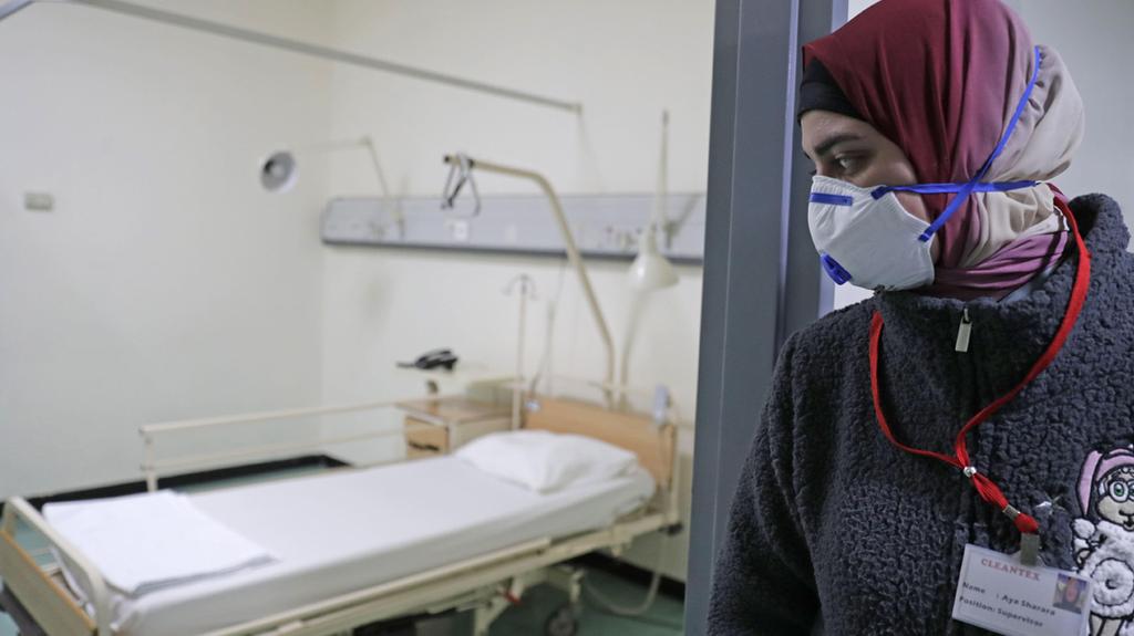בית חולים ע"ש רפיק חרירי ב ביירות לבנון  חשש מ נגיף וירוס קורונה