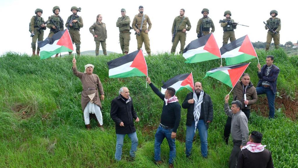 הפגנת פלסטינים מושב בקעות בקעת הירדן 