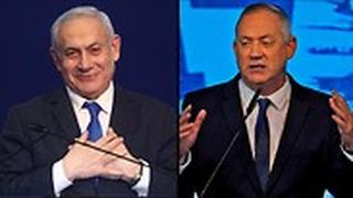 בנימין נתניהו הליכוד ליכוד בני גנץ כחול לבן לאחר תוצאות מדגמים בחירות 2020