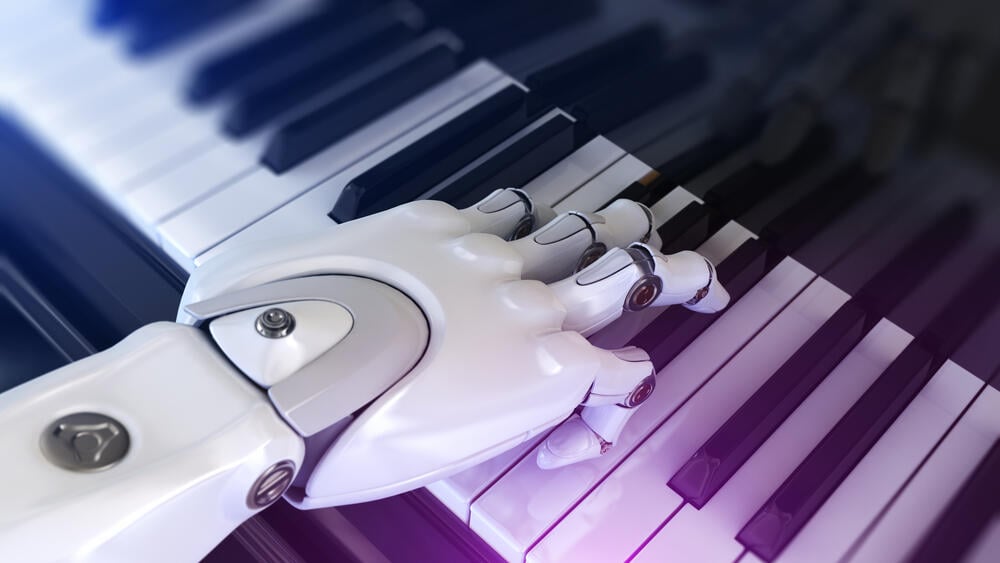 Should credit be ascribed to humans or machines? (Photo: Shutterstock) רובוט מנגן