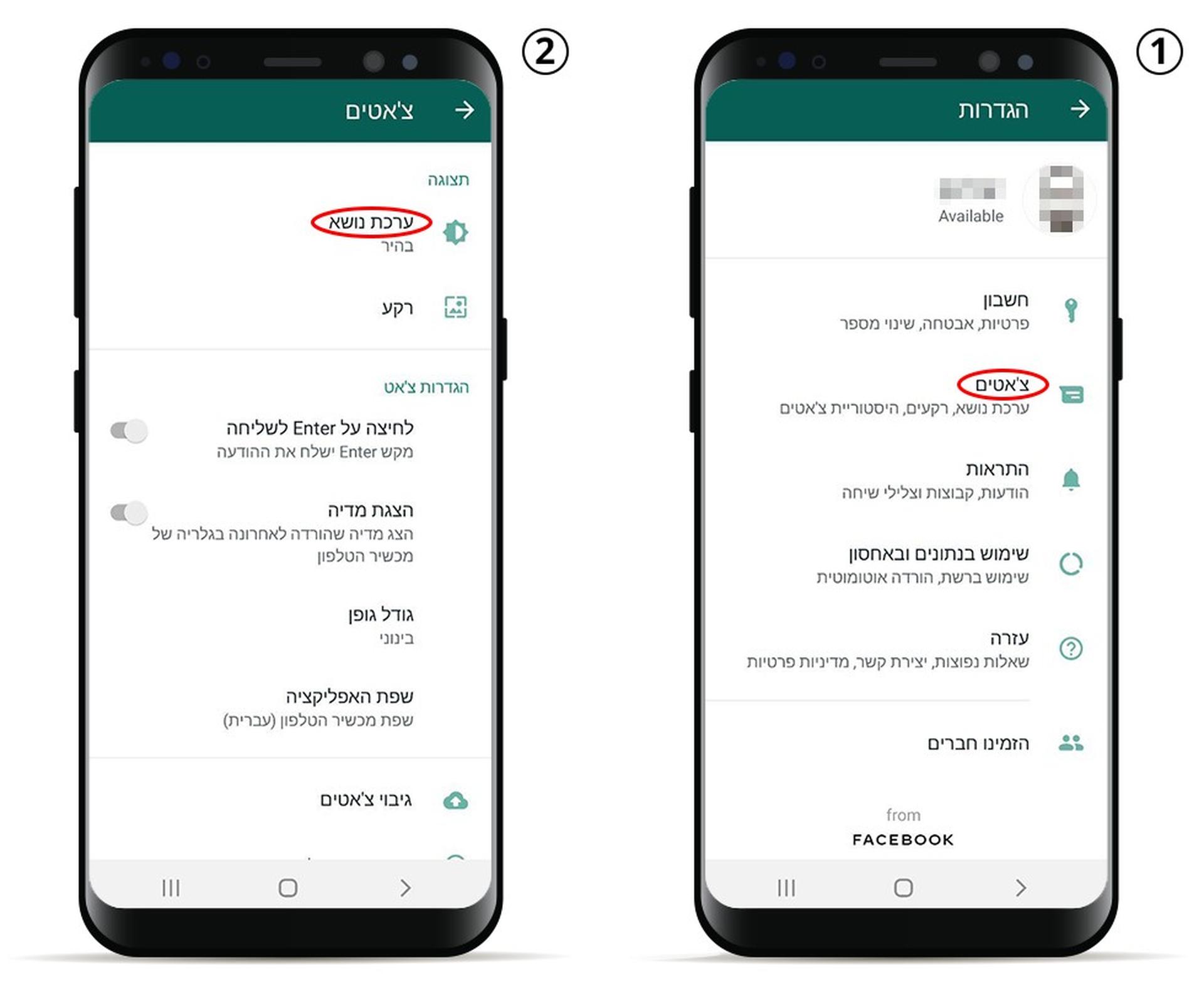כך תעברו למצב כהה בוואטסאפ כך תעברו למצב כהה בוואטסאפ