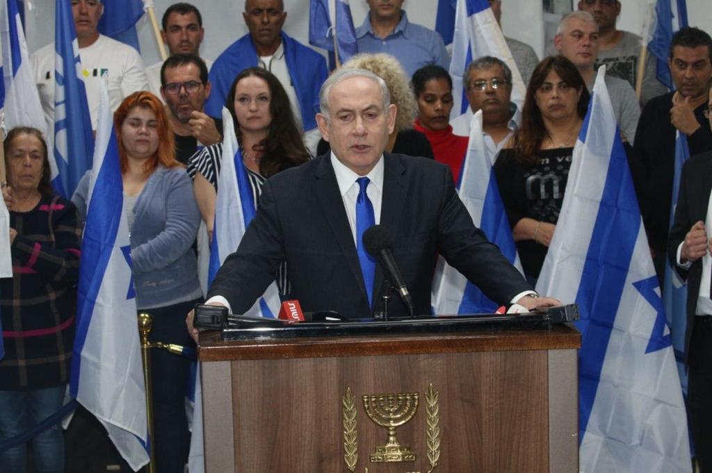 Netanyahu addressing the nation (Photo: Yariv Katz) בנימין נתניהו