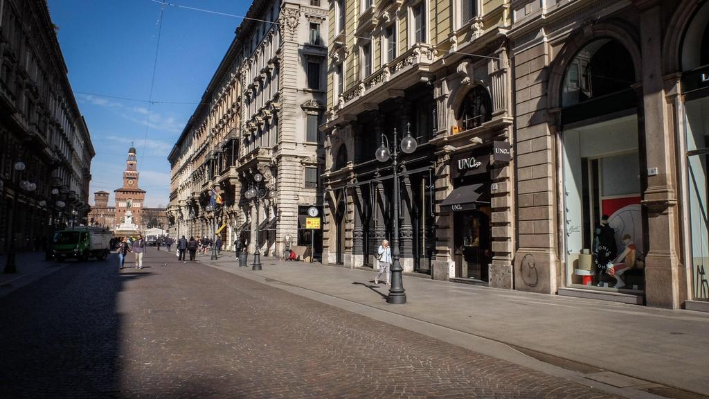 Empty streets of Milan where the virus has been rampant 