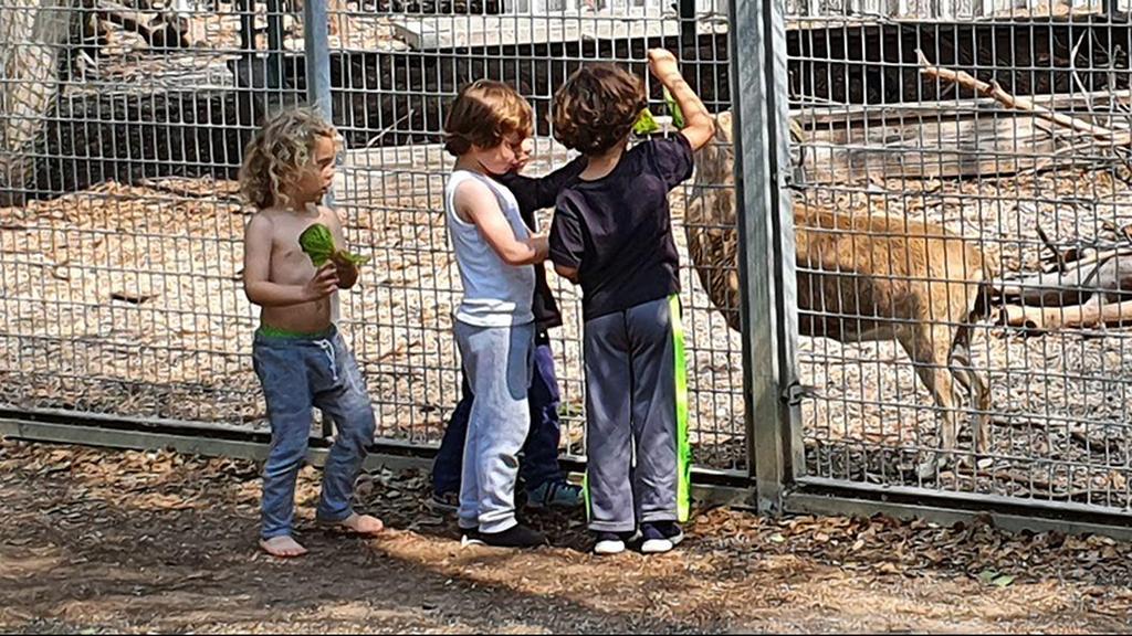 Children out in Yarkon Park in Tel Aviv פרק הירקון