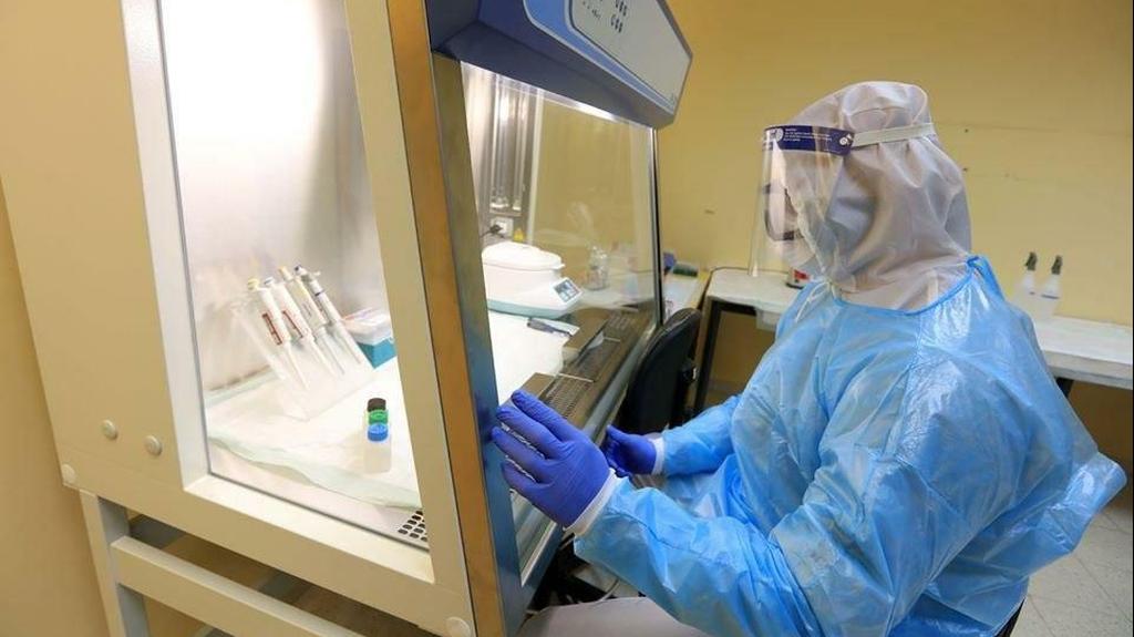 A coronavirus testing center in Bethlehem מעבדה בבית לחם