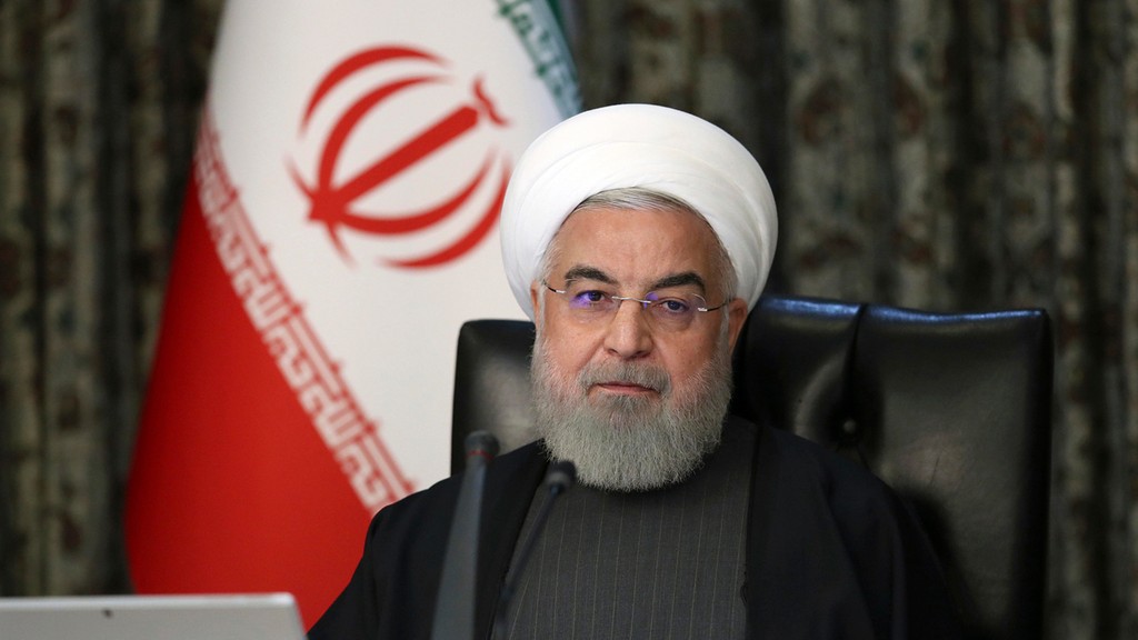 נשיא איראן חסן רוחאני (צילום: AP, Office of the Iranian Presidency) איראן נגיף קורונה נשיא חסן רוחאני ישיבת ממשלה