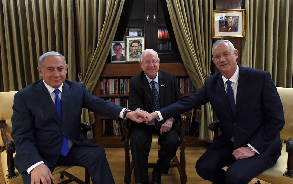 בנימין נתניהו, רובי ריבלין ובני גנץ
