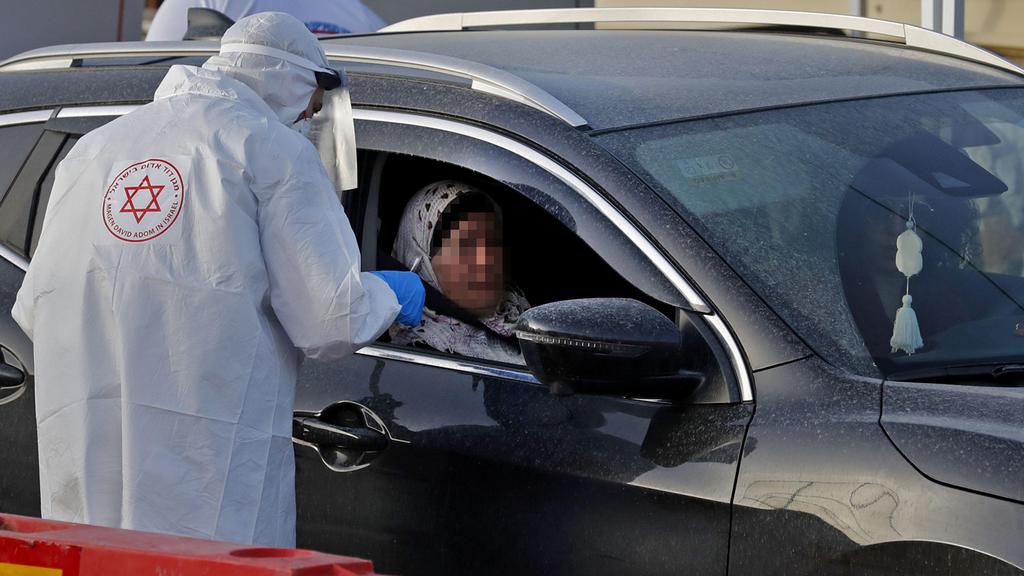 Coronavirus testing in the Arab village of Tamra (Photo: AFP) Coronavirus testing in the Arab village of Tamra