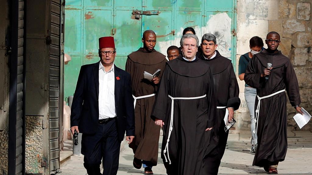 Father Francesco Patton, center, the Custos of the Holy Land (Photo: Reuters) Father Francesco Patton, the Custos of the Holy Land