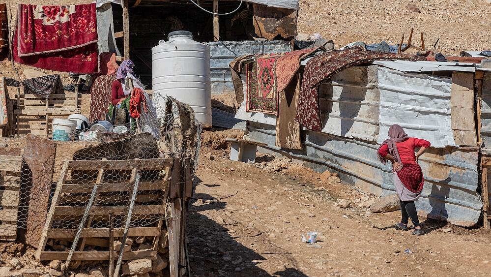  Bedouins living in an unauthorized shanty town in the Negev   