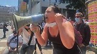 העצמאים מפגינים בשדרות רוטשילד בתל אביב