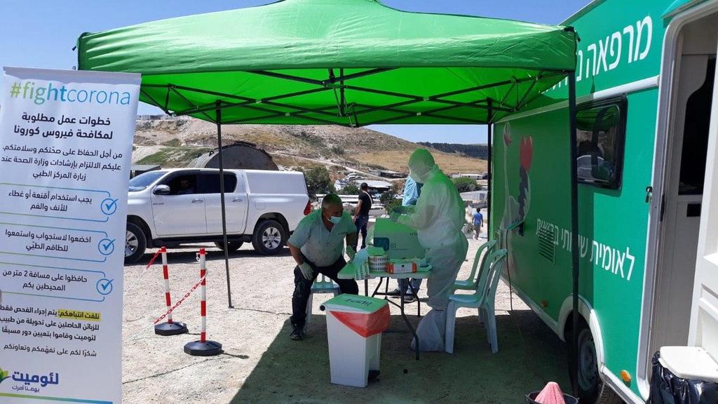 קופ״ח לאומית מתגברת את הבדיקות באזור חורה עקב ההתפרצות של נגיף הקורונה באזור