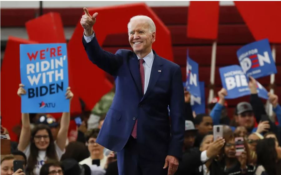 Democratic presidential candidate former Vice President Joe Biden