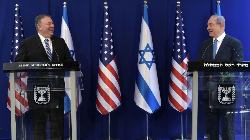  U.S. Secretary of State Mike Pompeo and Prime Minister Benjamin Netanyahu meeting in Jerusalem last week 