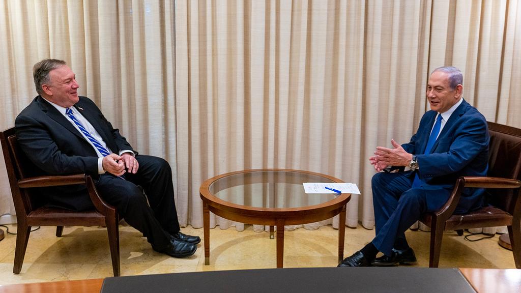 U.S. Secretary of State Pompeo and Prime Minister Netanyahu in Jerusalem (Photo: Courtesy of the U.S. Embassy in Israel) פגישה בנימין נתניהו מייק פומפאו