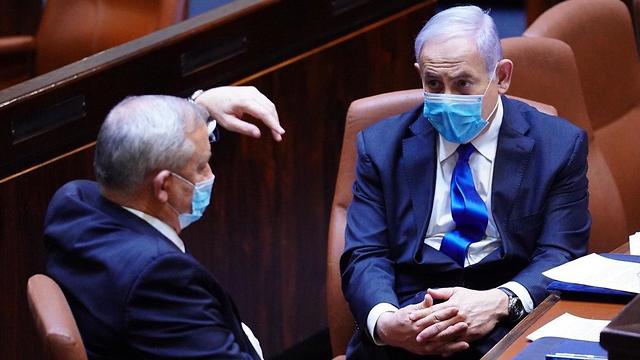 "מאשרים החלטות ביטחוניות ביניהם". נתניהו וגנץ (עדינה ולמן, דוברות הכנסת) בני גנץ בנימין נתניהו