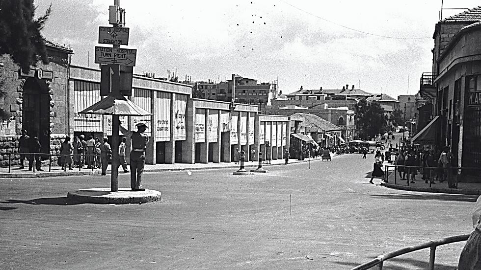 רחוב יפו פינת רחוב המלך ג'ורג' 1948