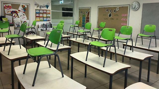 An empty classroom in a Holon school during the coronavirus outbreak Карантин в школе. Иллюстрация: муниципалитет Холона