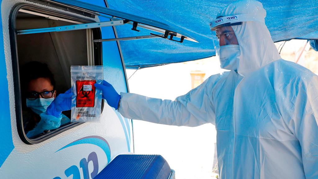  Maccabi HMO's coronavirus drive-in testing center 