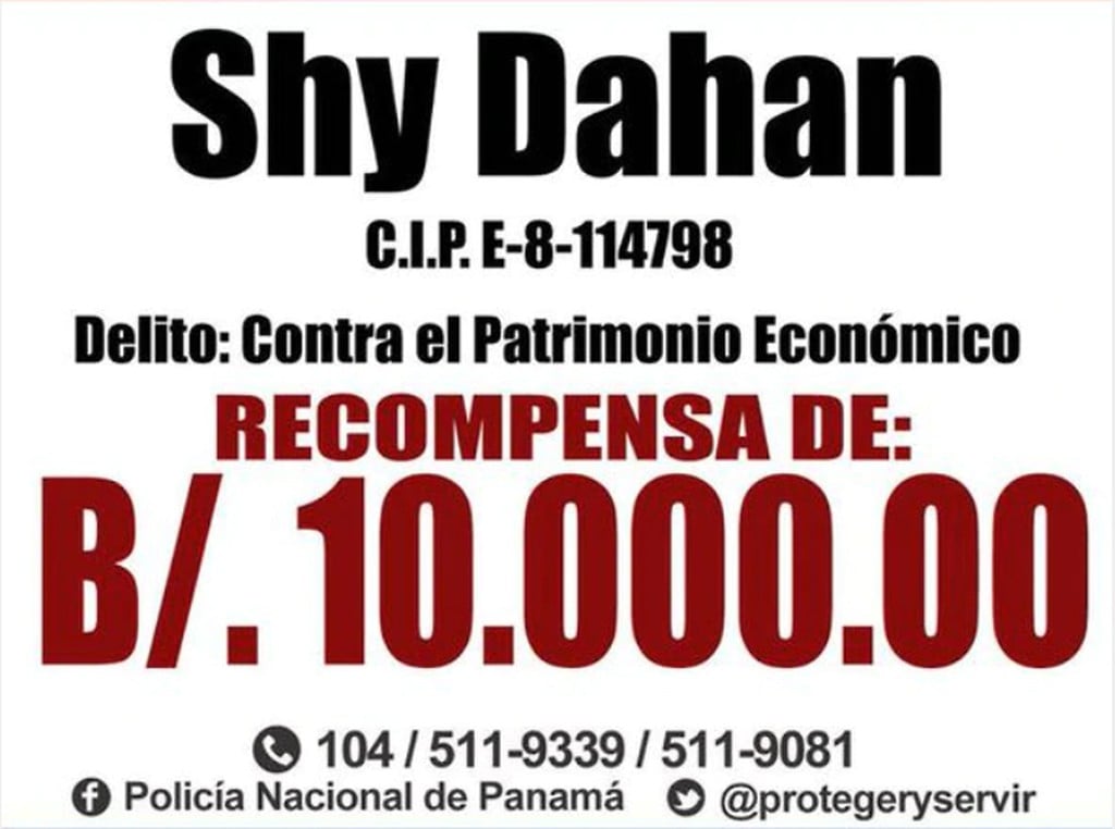הפרס על תפיסת דהן בפנמה: 10,000 דולר שי דהן שי דהאן נעצר ב אקוודור אחרי שברח מ כלא ב פנמה