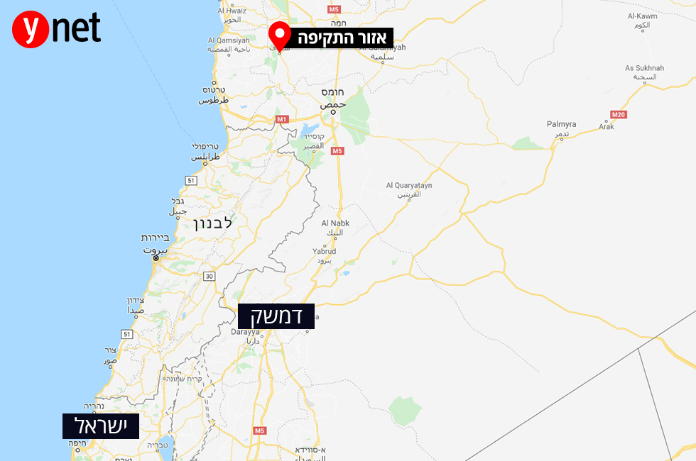 מפה תקיפה ב סוריה מאיסף דמשק