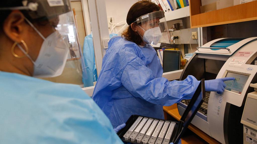  Coronavirus testing lab at Asheklon hospital 