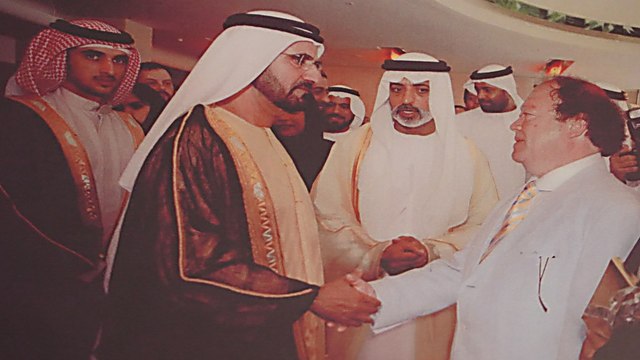 Solly Wolf with the Dubai leader Mohammed bin Rashid Al Maktoum 