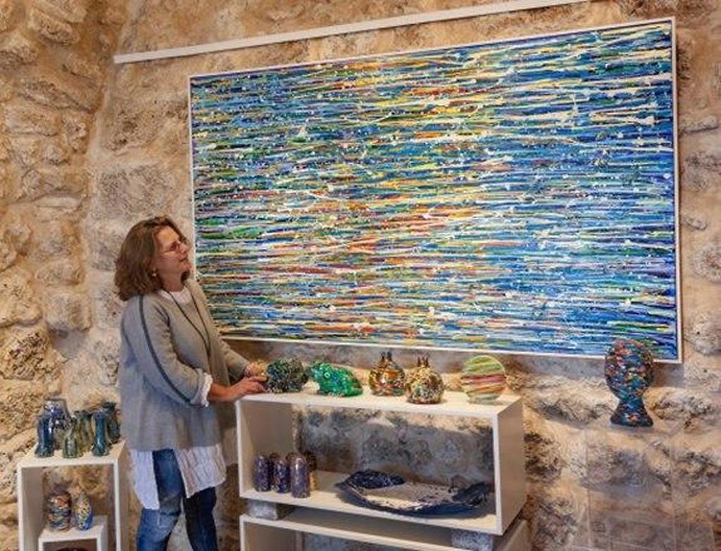 Iris Eshet Cohen in her Jaffa Studio (Photo: Yigal Harari ) Iris Eshet Cohen in her Jaffa Studio