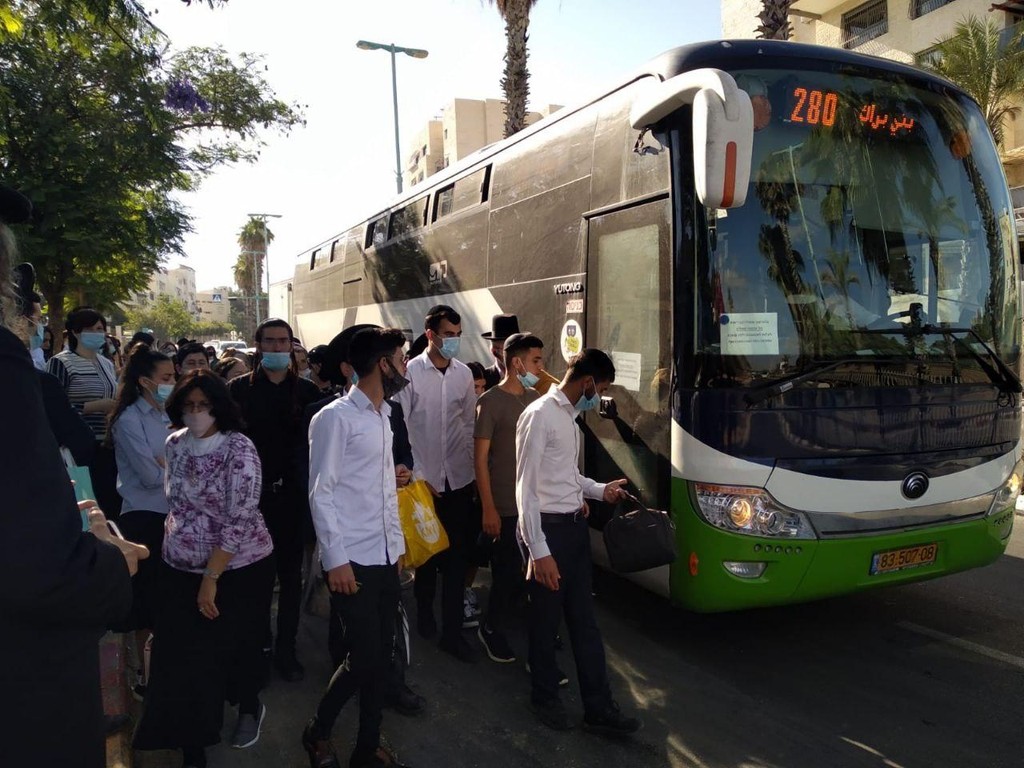 עומסים בתחבורה הציבורית באלעד בחודש שעבר עומסים בתחבורה הציבורית באלעד