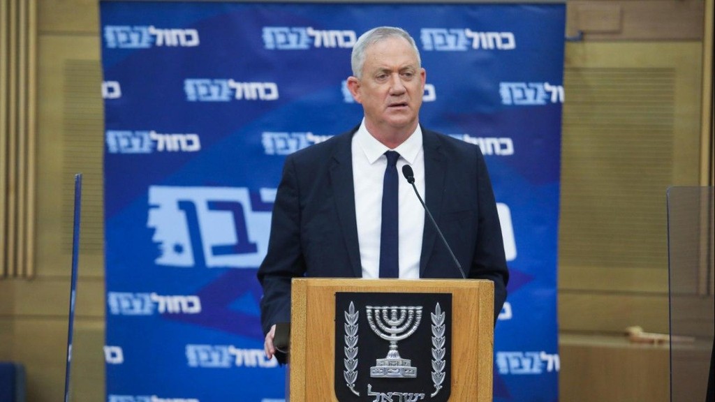 גנץ. כחול לבן עדיין לא החליטו איך להצביע ( צילום: נעם מושקוביץ) בני גנץ