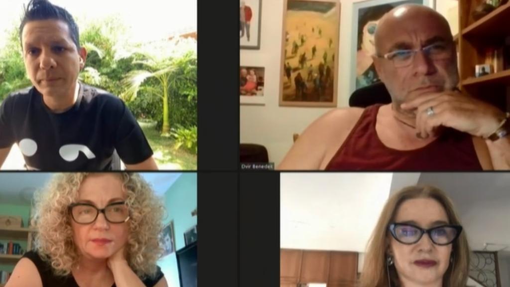 דביק בנדק, רן שקד, סנדרה שדה, לנה קריינדלין (צילום: אורי דוידוביץ) דביק בנדק, רן שקד, סנדרה שדה, לנה קריידלין