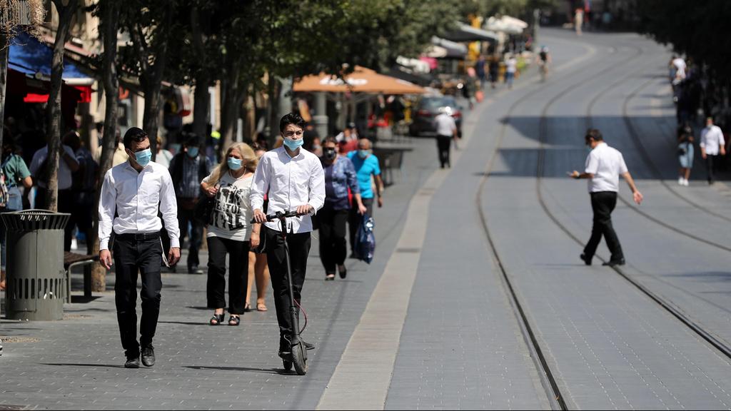  Pedestrians in Jerusalem amid coronavirus 