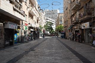 רחובות ריקים בירושלים בעקבות התשפטות הקורונה