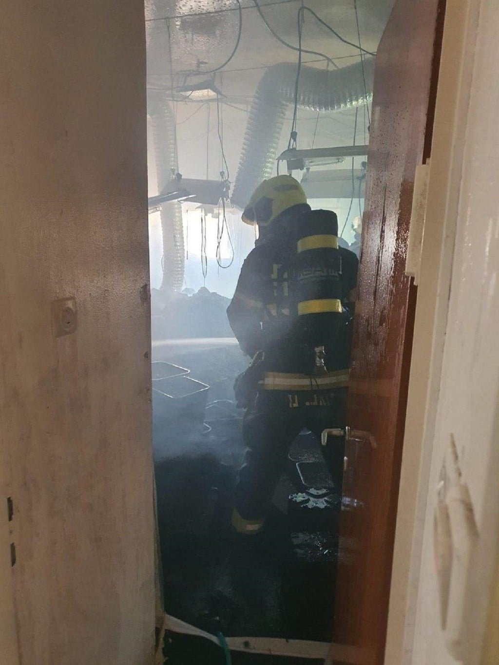 צילום: כבאות והצלה לישראל שריפה מעבדת סמים משטרה עבריינים סוחרי סמים