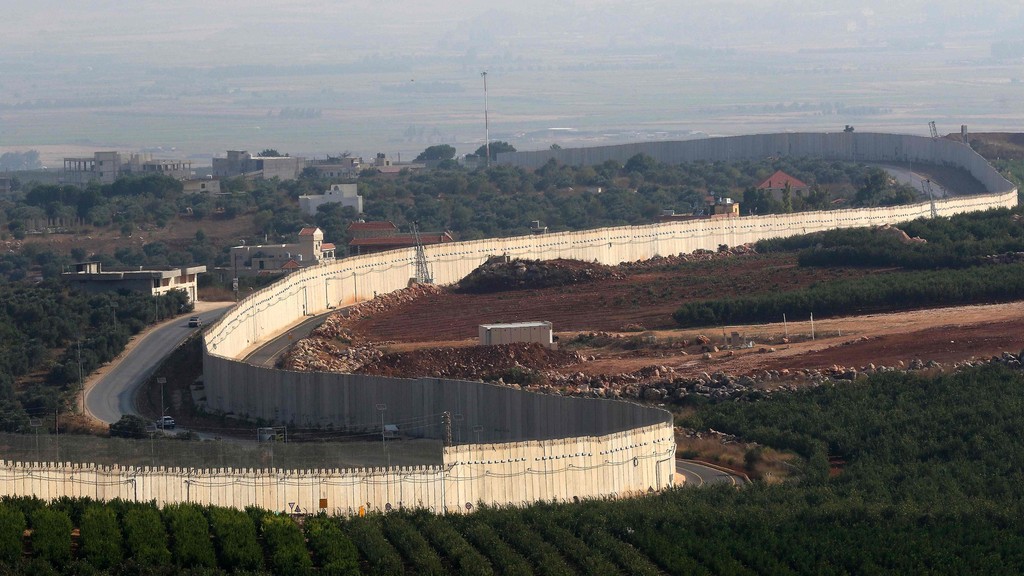 The Israel-Lebanon border, as seen from the southern Lebanese village of Adaisseh 