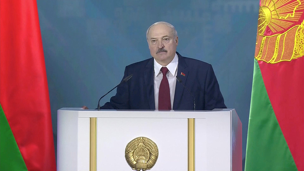 נשיא בלארוס אלכסנדר לוקשנקו בנאום לאומה ב מינסק